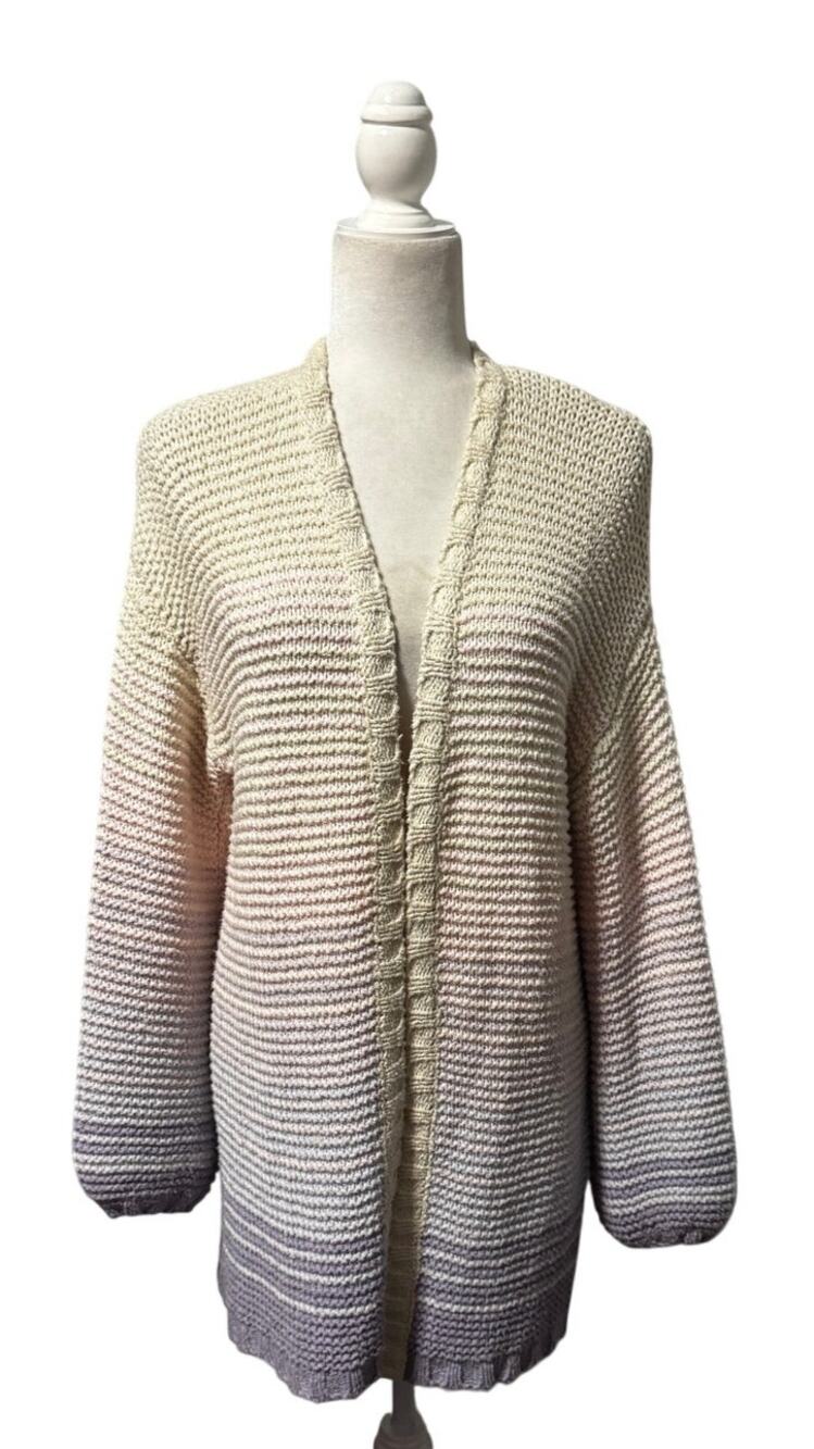 Marine Layer Karolina Purple Ombré Cardigan Size M MSRP $150